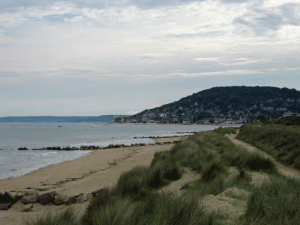 Houlgate et l'embouchure de la Dives vues de la dune de Cabourg